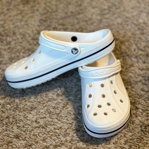 White Crocs, EUC, sz 9